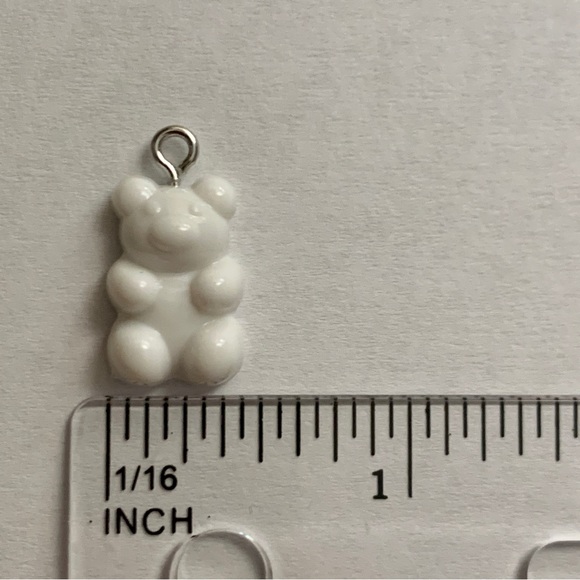 White Gummy Bear Charm Pendant - Picture 7 of 8